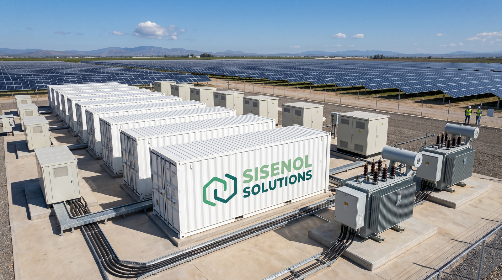 Sistema de armazenamento BESS Sisenol em planta fotovoltaica